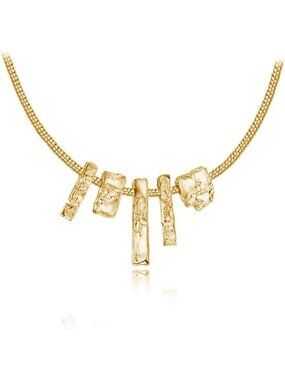 Chic Irregular Geometry Pendant Necklace | 18K Gold-Plated Clavicle Chain for